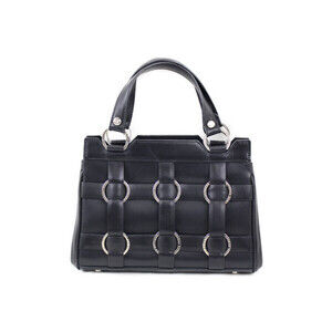 VERSACE Handbag Black Leather
